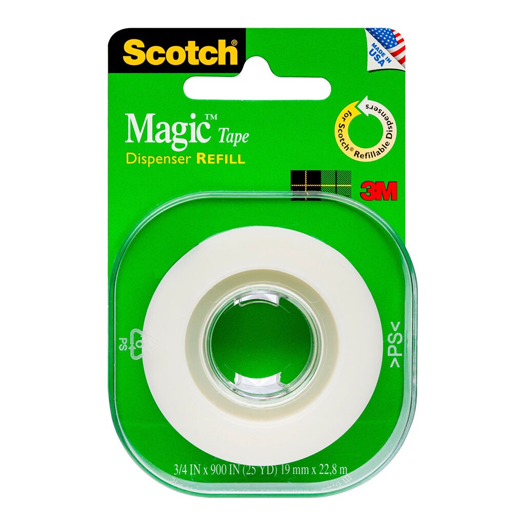 Scotch Magic Tape 205l Refill Roll 19mmx22.8m