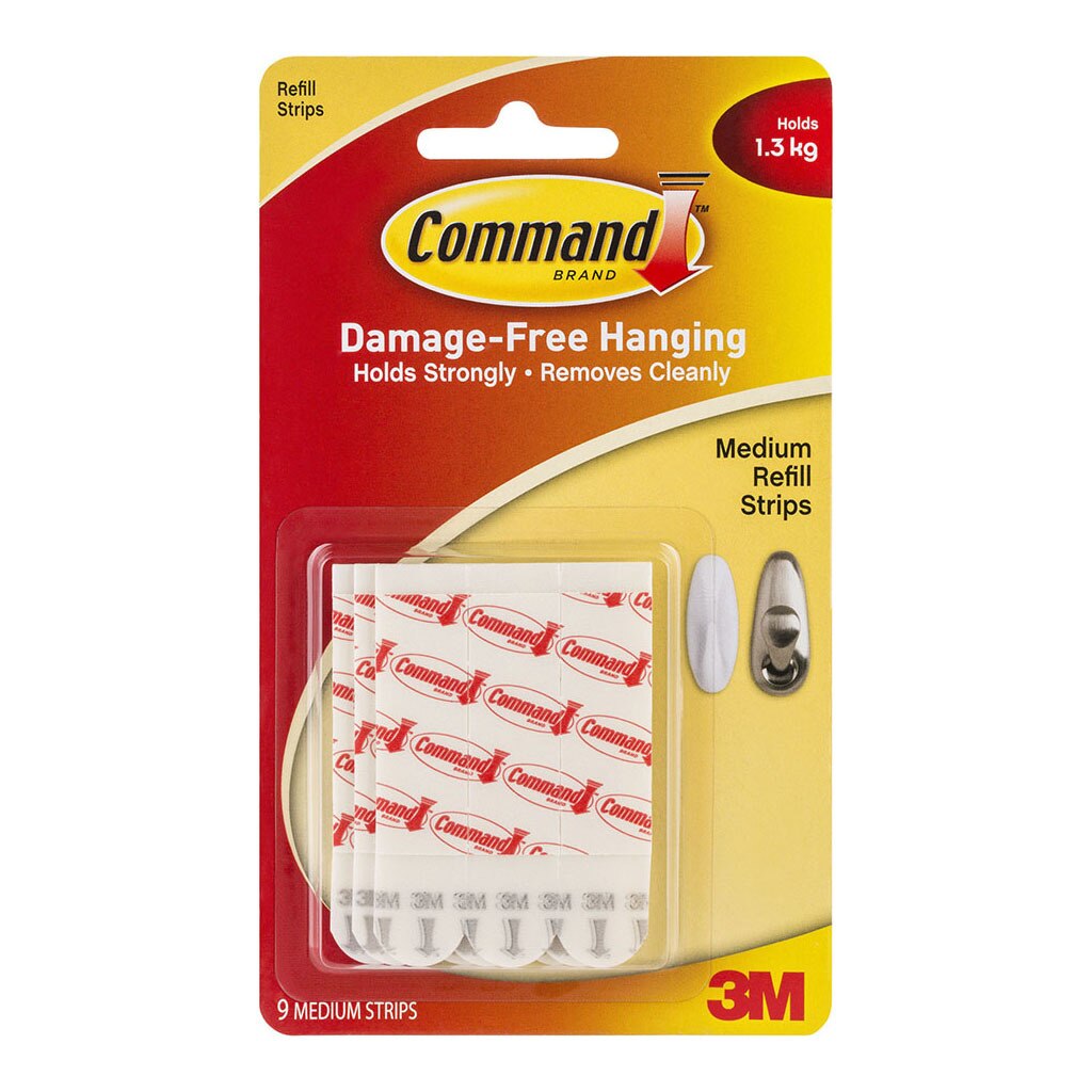 Command Strips Refill 17021p Medium White Pack Of 9