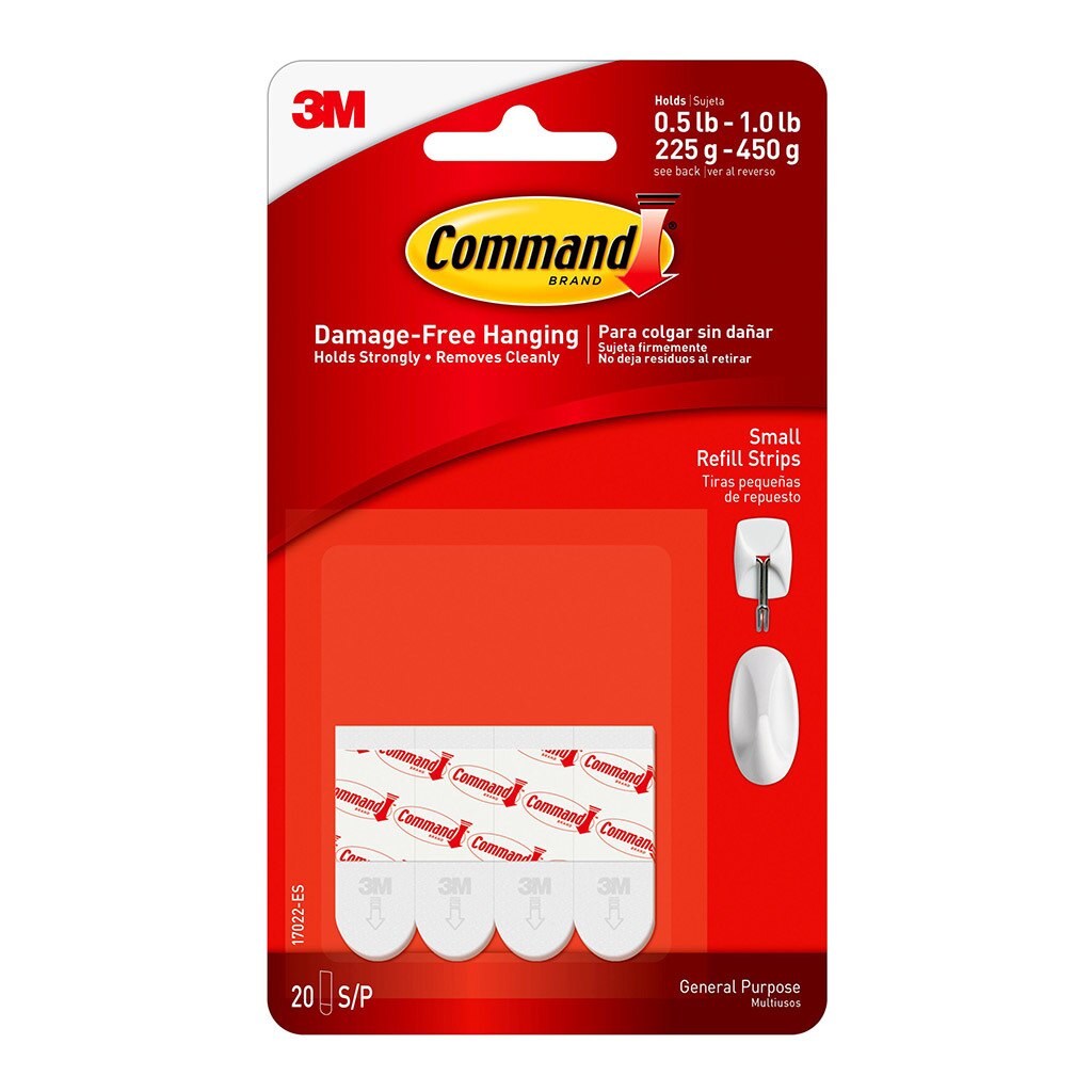 Command Strips Refill 17022 Small White Pack Of 20