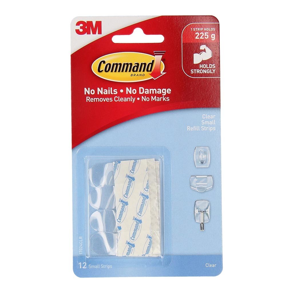 Command Strips Refill 17024clr Small Clear Pack Of 12