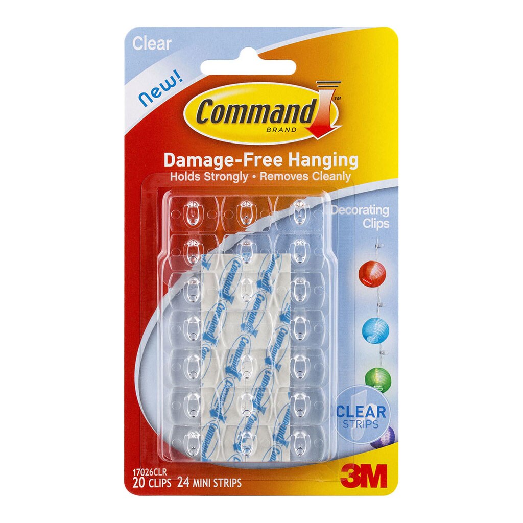 Command Clips Decorating 17026clr Clear Pack Of 20