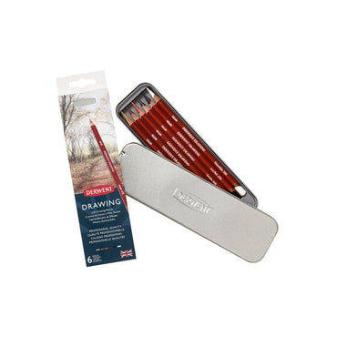 Derwent Drawing Pencils Tin of 6