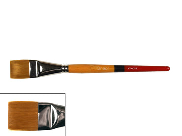 Princeton Snap! 9650 Short Handle Gold Taklon Wash Size 1 Brush