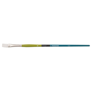 Princeton Snap! 9800 Long Handle White Synthetic Taklon Flat Brushes