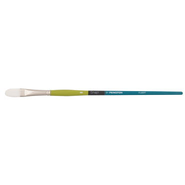 Princeton Snap! 9800 Long Handle White Synthetic Taklon Filbert Brushes