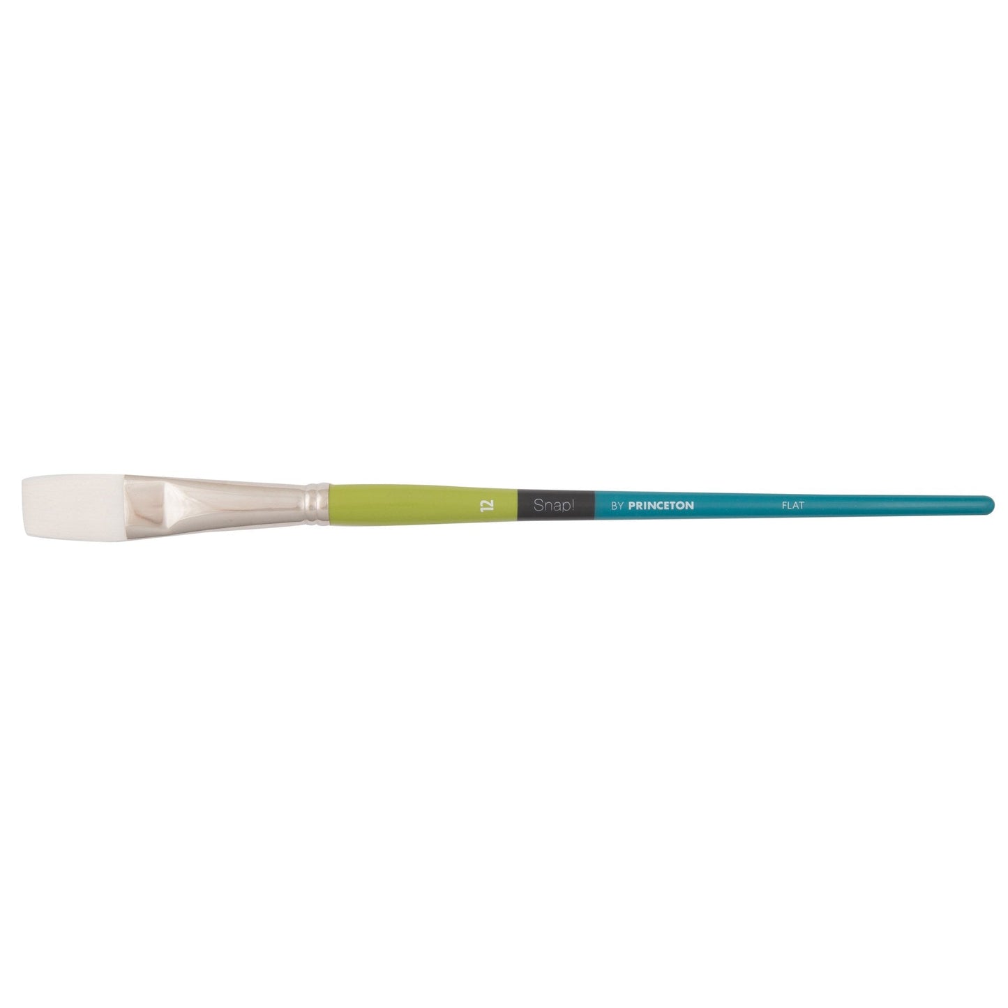 Princeton Snap! 9800 Long Handle White Synthetic Taklon Flat Brushes