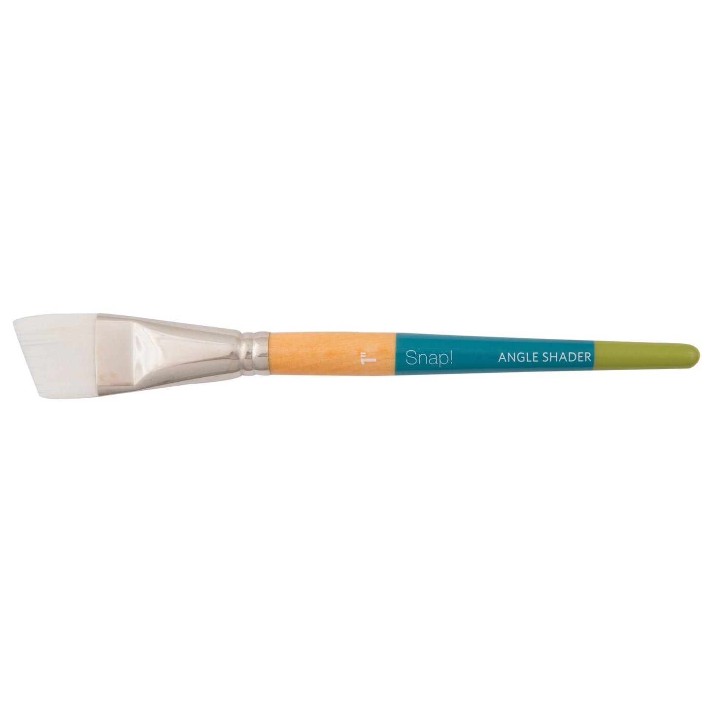 Princeton Snap! 9850 Short Handle White Taklon Angle Shader Size 1 Brush