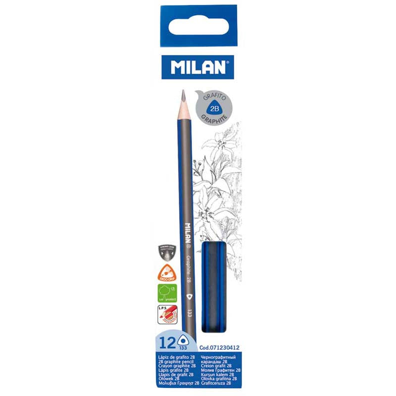 Milan Triangular Graphite Pencils Set Of 12