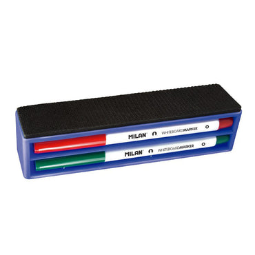 Milan Magnetic Whiteboard Eraser With Markers Set Of 4