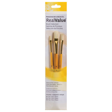 Princeton Real Value Natural Bristle 9104 Brushes Set Of 3