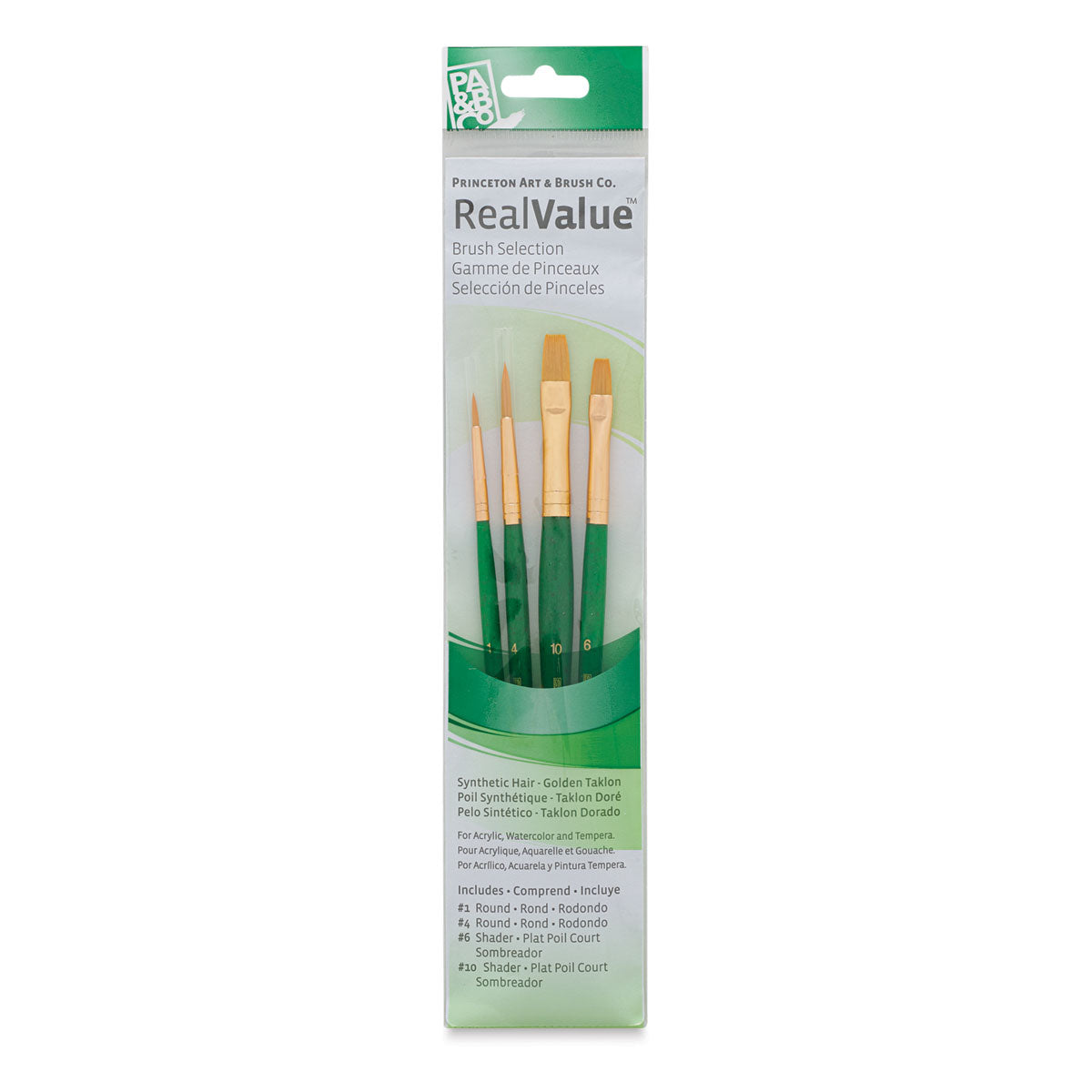Princeton Real Value Synthetic Golden Taklon 9116 Brushes Set Of 4