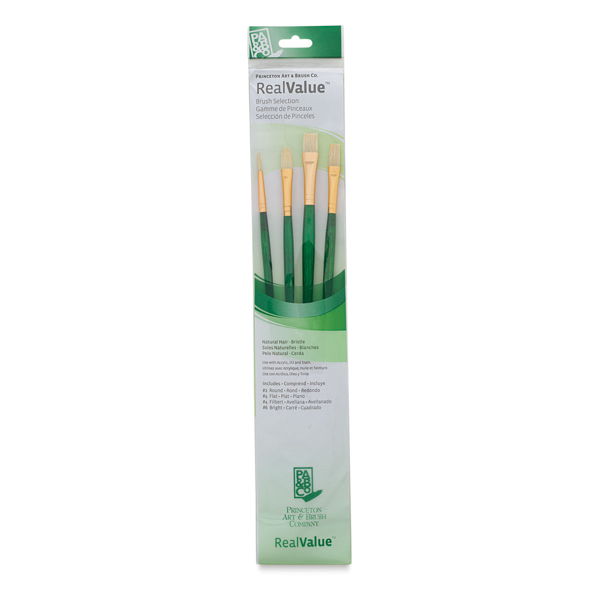 Princeton Real Value Natural Bristle 9118 Brushes Set Of 4