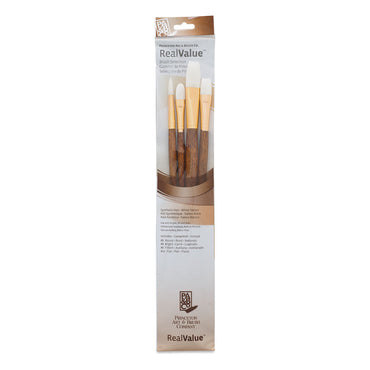 Princeton Real Value Synthetic White Taklon 9147 Brushes Set Of 4