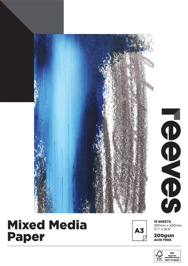 Reeves Mixed Media 200gsm 15 Sheet Pads
