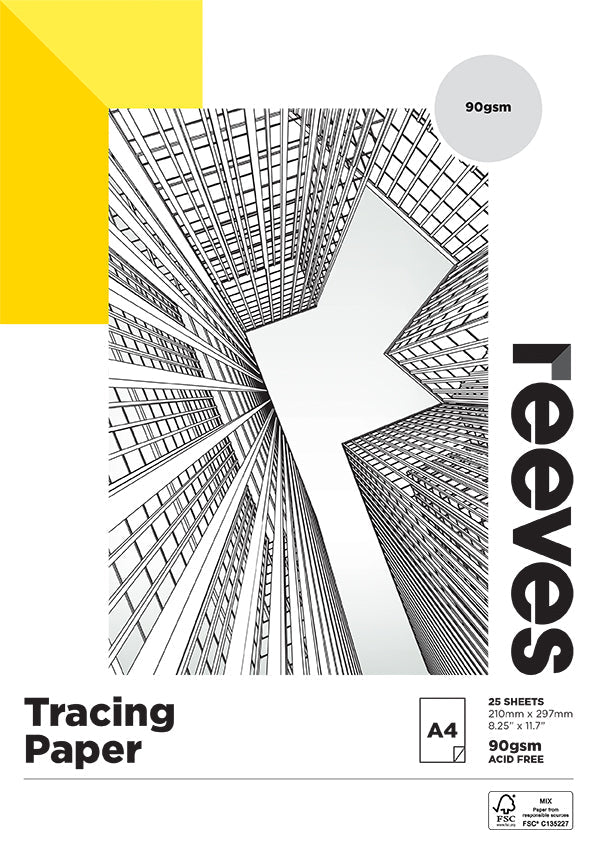 Reeves Tracing 90gsm 25 Sheet Pads