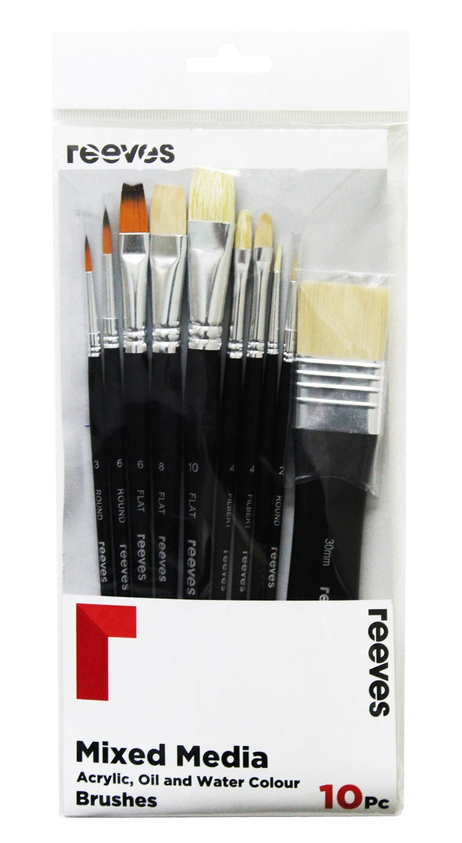 Reeves Mixed Media Brushes Set of 10