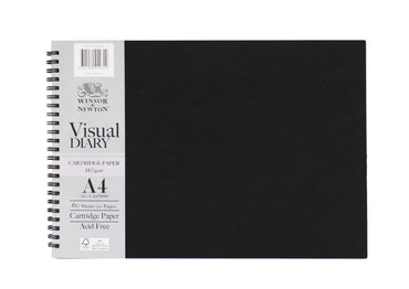 Winsor & Newton A4 110gsm 60 Sheet Black Landscape Visual Diary