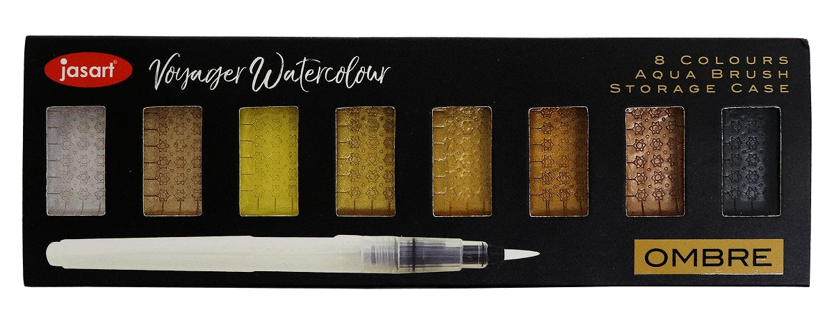 Jasart Voyager Watercolour Metallic Ombre Pans Set of 8
