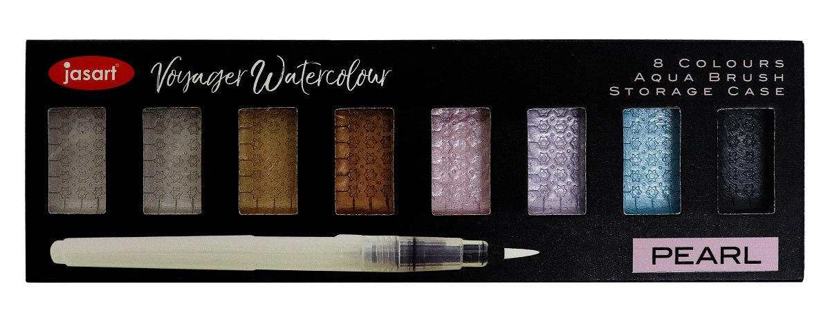 Jasart Voyager Watercolour Metallic Pearl Pans Set of 8