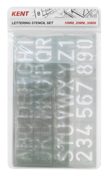 Kent Lettering Stencil Set of 3