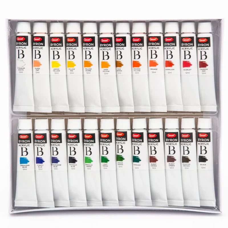 Jasart Byron 12ml Acrylic Paint Set of 24