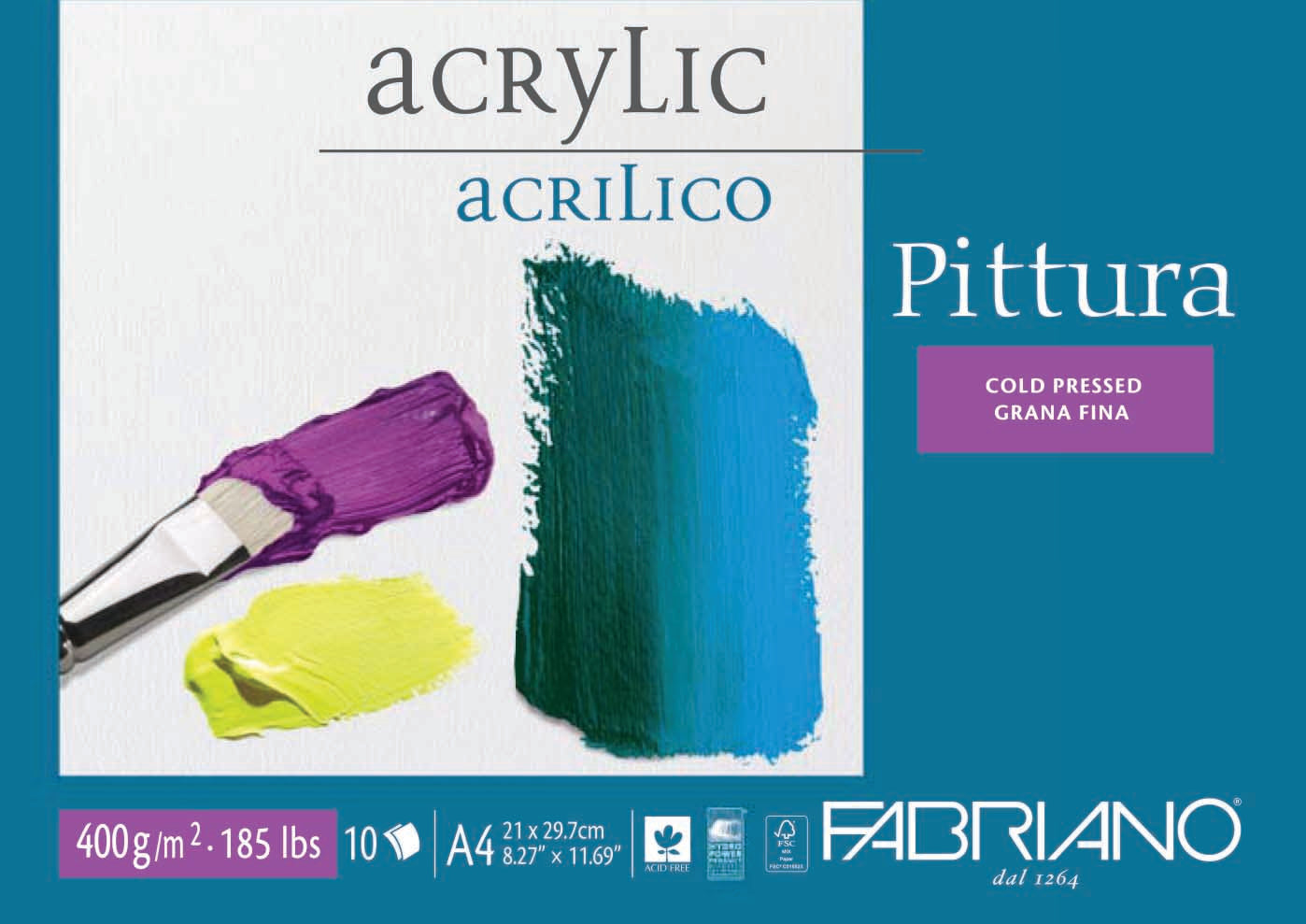 Fabriano Pittura 400gsm 10 Sheet Acrylic Pads