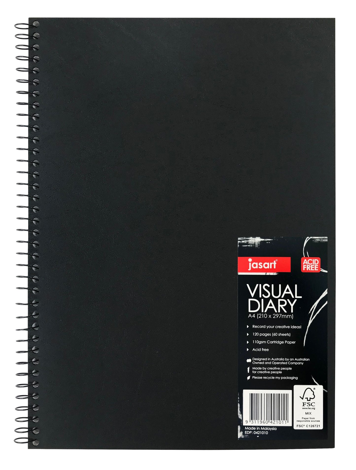Jasart Single Wire 110gsm 60 Sheet Visual Diaries