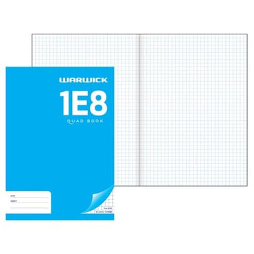 Warwick Exercise Book 1e8 7mm Quad With Margin 32 Leaf A4