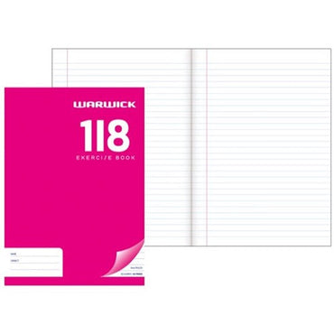 Warwick Exercise Book 1i8 9mm Ruled 32 Leaf A4