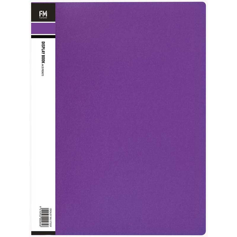 FM Display Book Vivid Size A4 20 Pocket Polypropylene
