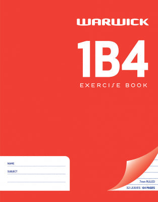 Warwick Exercise Book 1b4 32 Leaf Ruled 7mm 230x180mm