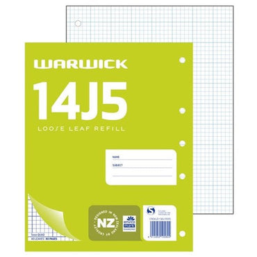 Warwick Refill 14j5 Loose Leaf 40 Leaf 5mm Quad 255x205mm
