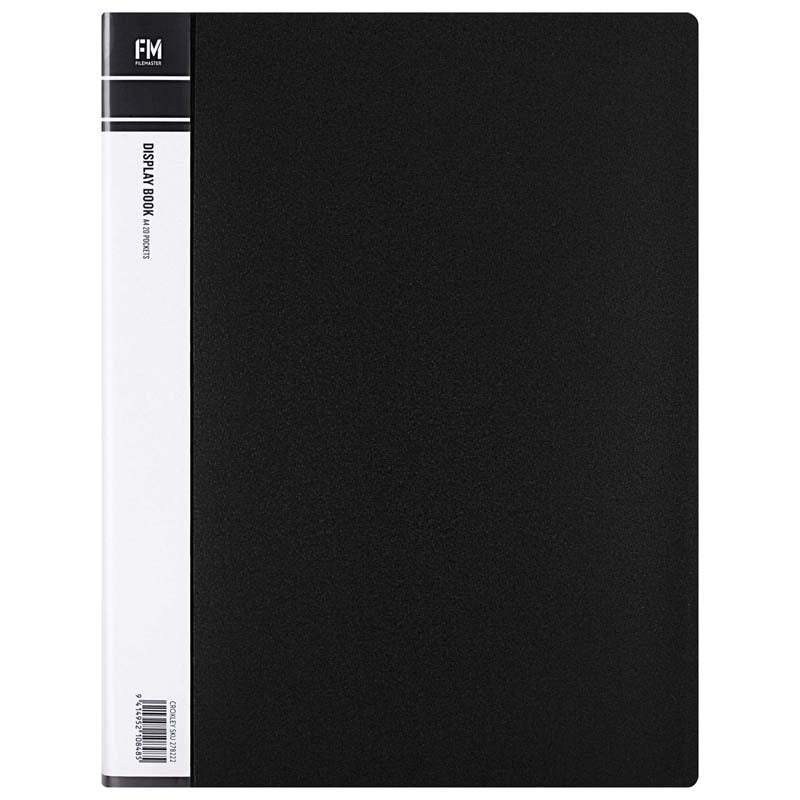 FM Display Book Size A4 20 Pocket Polypropylene