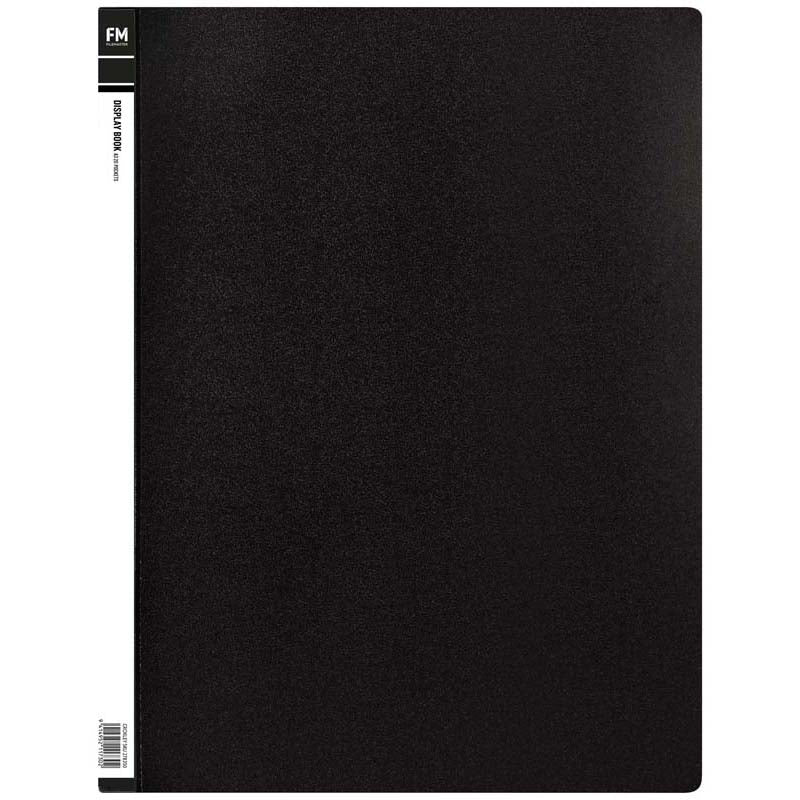 FM Display Book Size A3 Black 20 Pocket Polypropylene