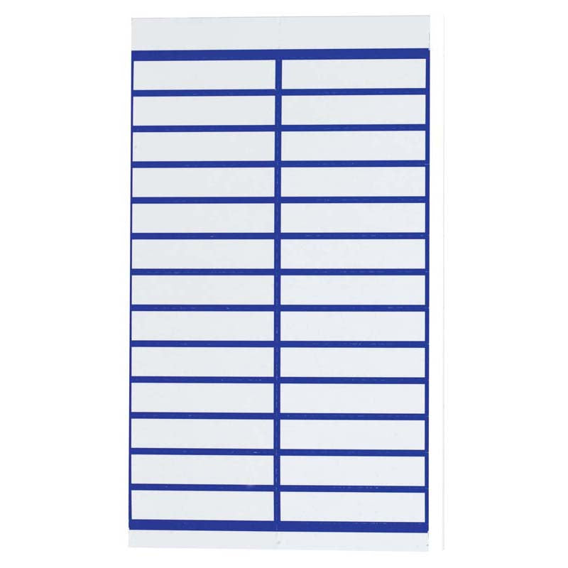 FM Title Strips Crystal Tab White Assorted Colours 50 Pack