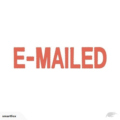 Dixon "emailed" Stamp 082 Red Pre Inked