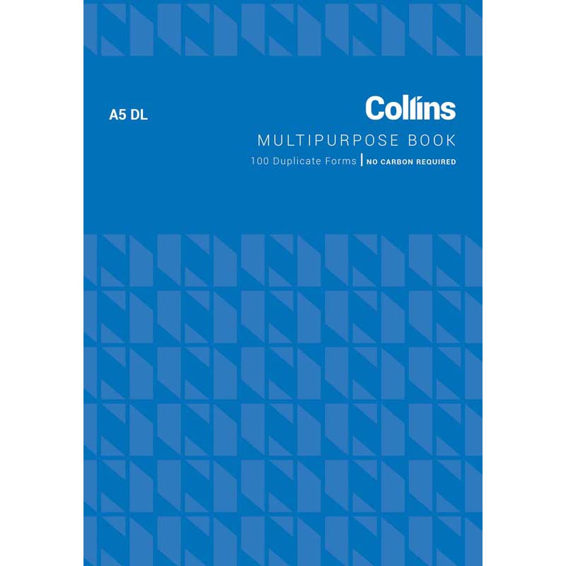 Collins Multipurpose A5dl Duplicate No Carbon Required Size 210mm X 148mm