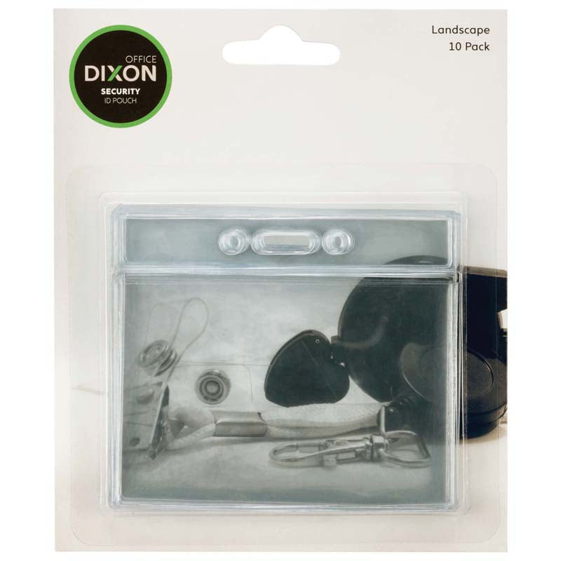 Dixon Id Pouch Landscape Pack Of 10 Soft Clear