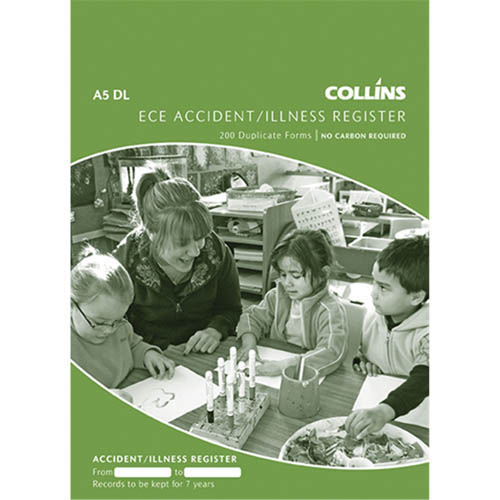 Collins Register Accident Illness Pad Ca5dl No Carbon Required 55 Gsm Size 210mm X 148mm