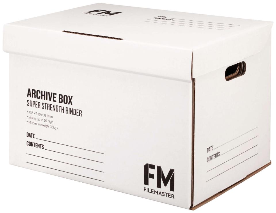 FM Box Archive White Super Strength 462x332x330mm Inside Measure
