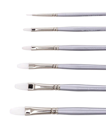 Jasart White Synthetic Filbert Brushes