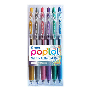 Pilot Pop'Lol Gel Fine Pens Assorted Metallic Pack Of 6