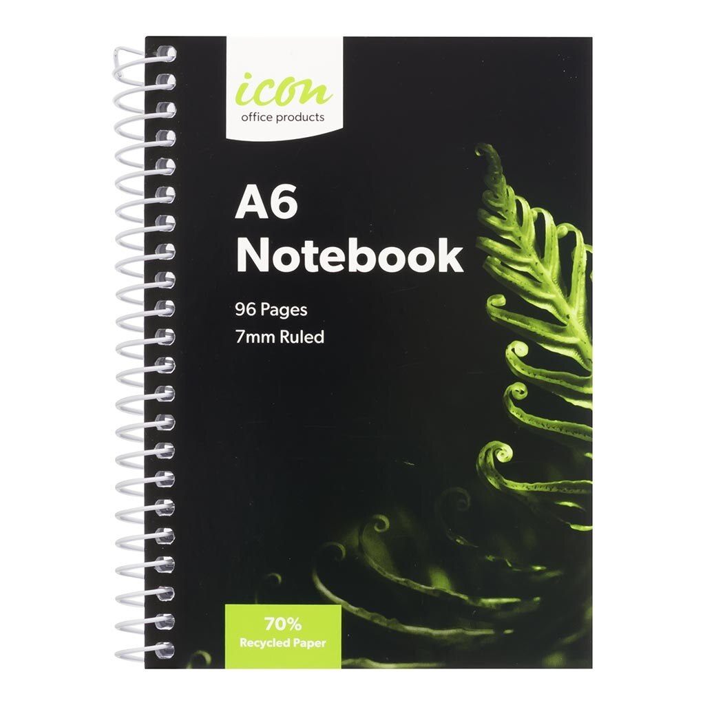 Icon Spiral Notebook A6 Soft Cover 96 Pg - Pack Of 3