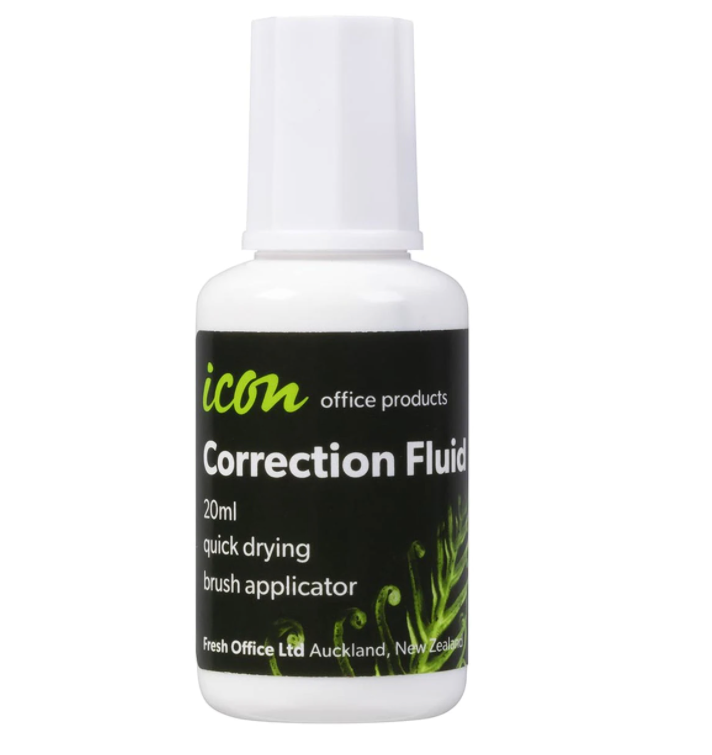 Icon Correction Fluid 20ml - Pack Of 12