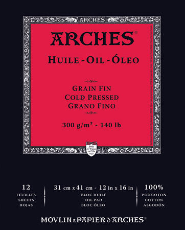 Arches Oil 300gsm 12 Sheets Cold Pressed Pads