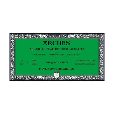 Arches Watercolour Natural White 300gsm Cold Pressed 20 Sheet Blocks