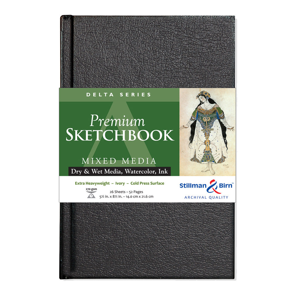 Stillman & Birn Delta Hardcover Sketchbook 270gsm 26 Sheets 5.5"x8.5"