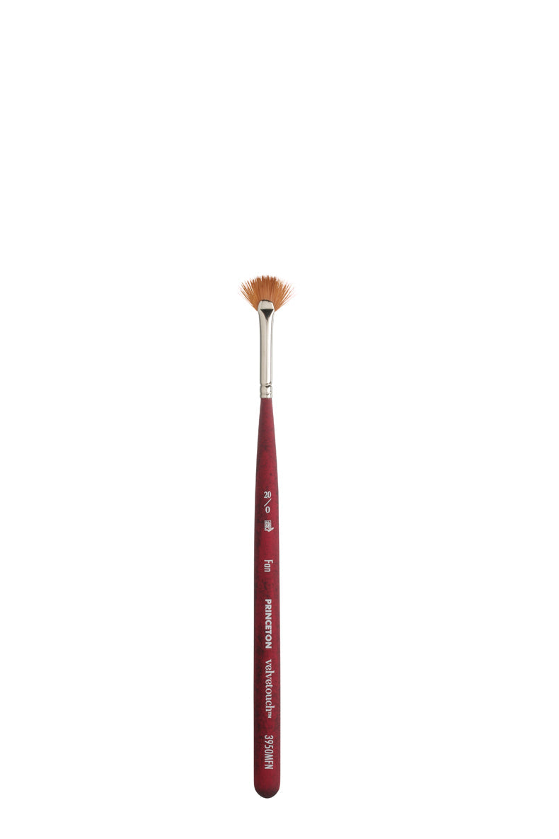 Princeton Velvetouch Synthetic Mini Fan Size 20/0 Brush