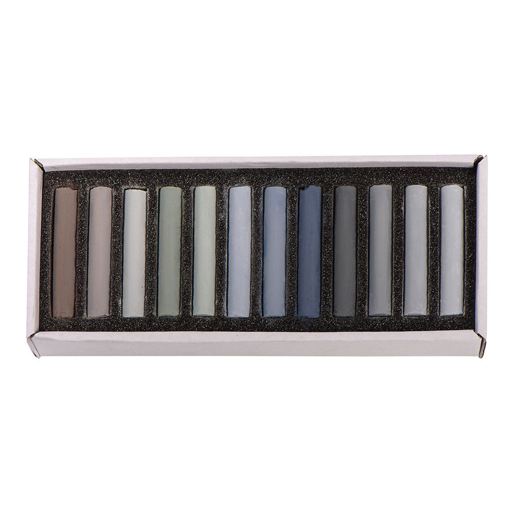 NEW BLOCKX Soft Pastel 12 Set Grey Assorted