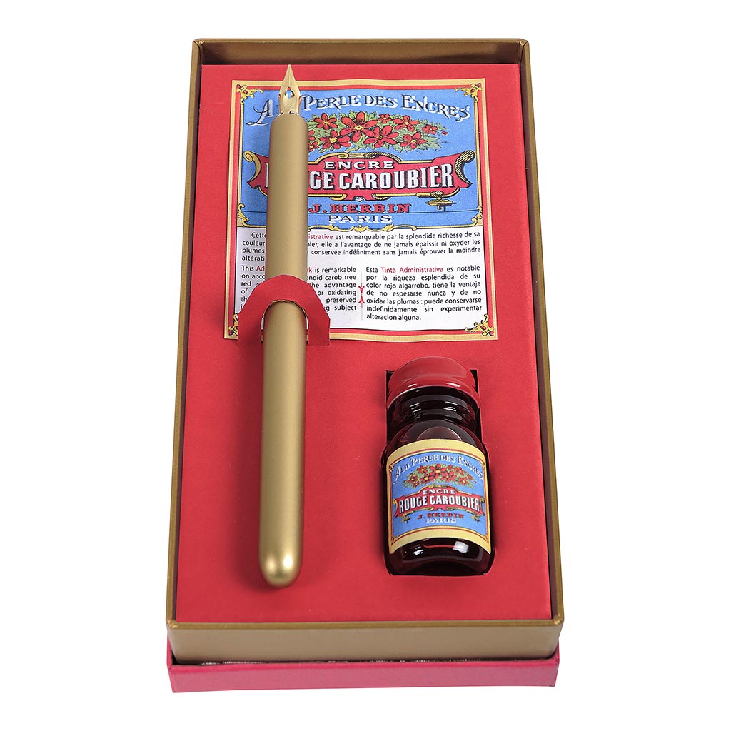 Jacques Herbin Traditional Writing Set Rouge Caroubier